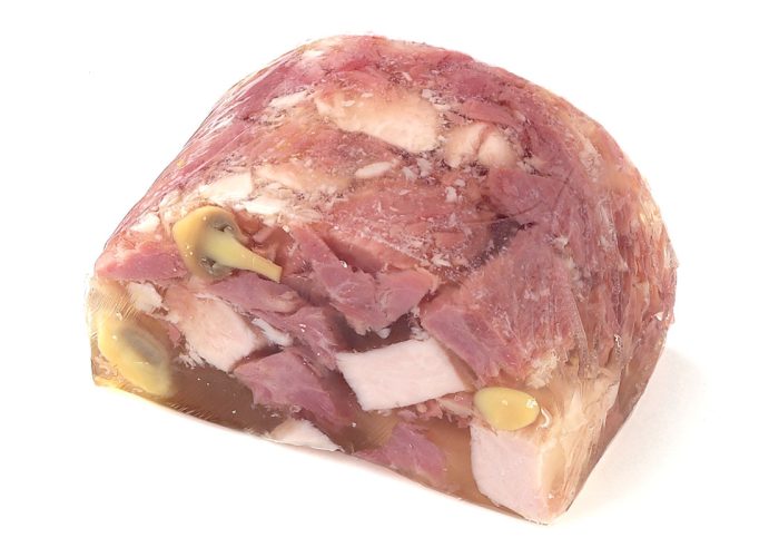 Pute in Aspik mit Champignons (kleiner Tunnel, ca. 400 g)