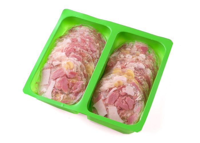 Truthahn in Aspik mit Champignons, geschnitten (500 g MAP-Schale)