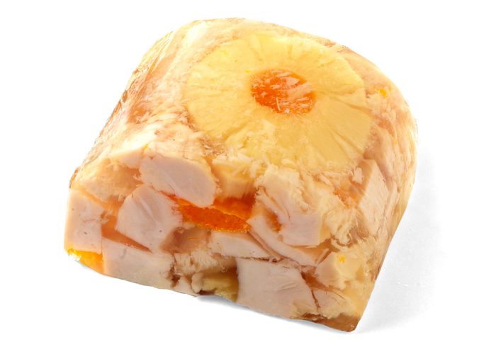 Hähnchenbrust gerissen in Aspik Hawaii (kleine Tunnelform, ca. 400 g)