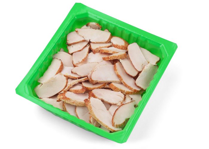Hähnchenbrust gebraten, geschnitten, 4mm Scheiben (500 g MAP-Schale)
