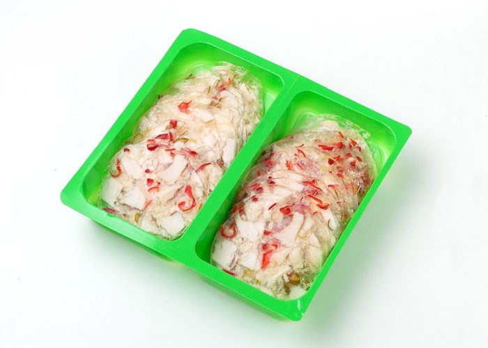 Hähnchen in Aspik mit Paprika, geschnitten (500 g MAP-Schale)