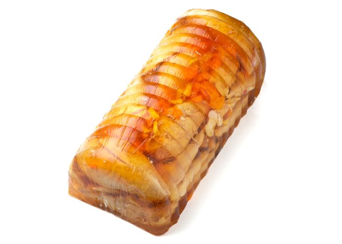 Rohling Hähnchen Florida in Aspik, Tunnelform (Länge: 0,4 m, ca. 4500 g)