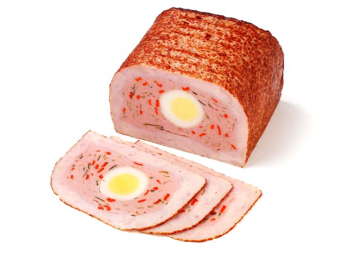 Geflügel Gemüse Pastete mit Ei, gebraten (Tunnelform, ca. 1300 g)