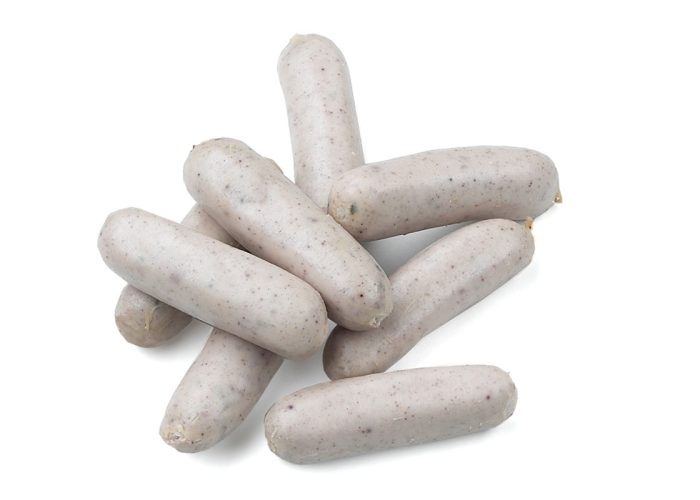 Mini Geflügel Bratwürstchen, im Saitling, gebrüht (8 x 25 g = 200 g/Pack)